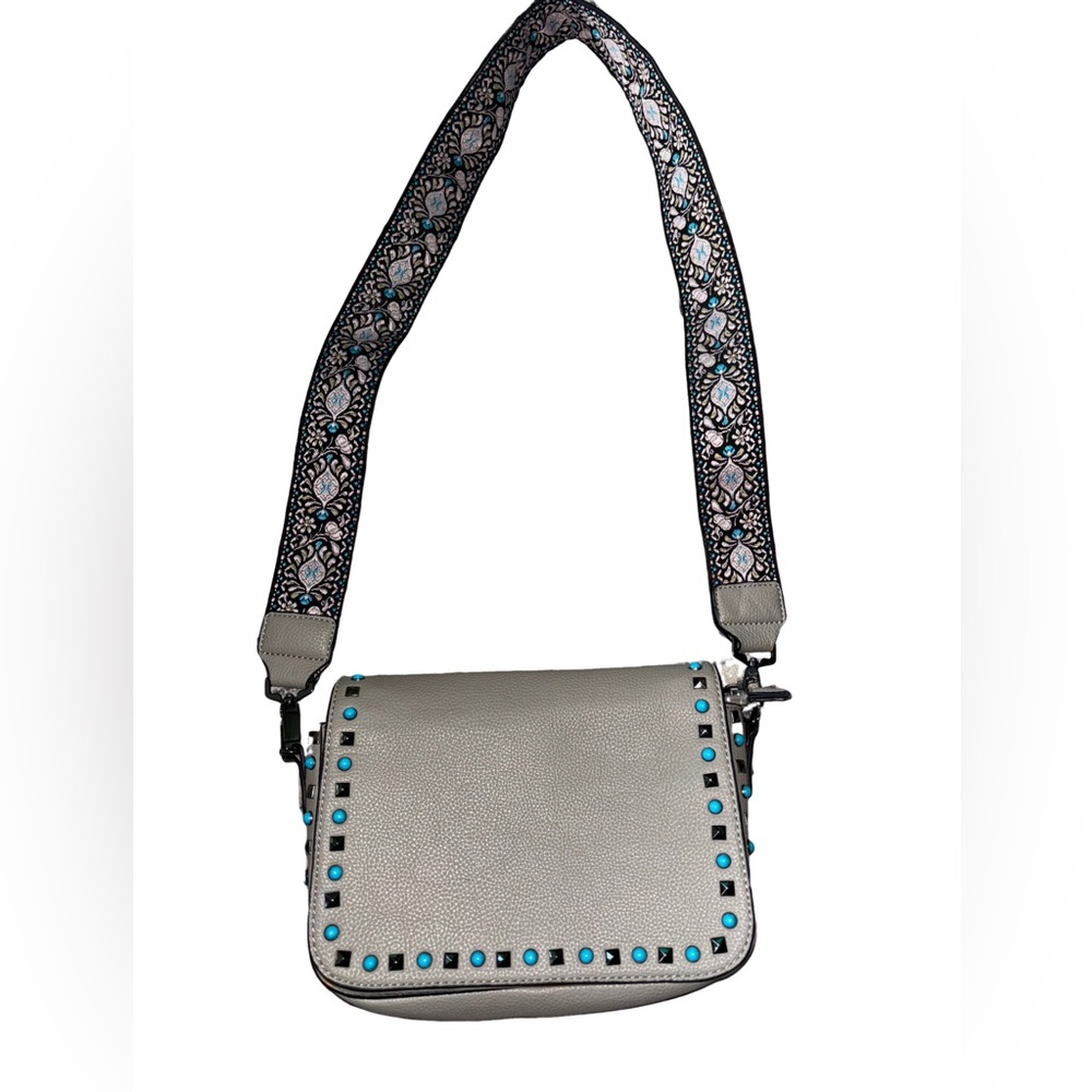 Urban Expressions Crossbody Bag Faith Vegan Leather Purse gray
